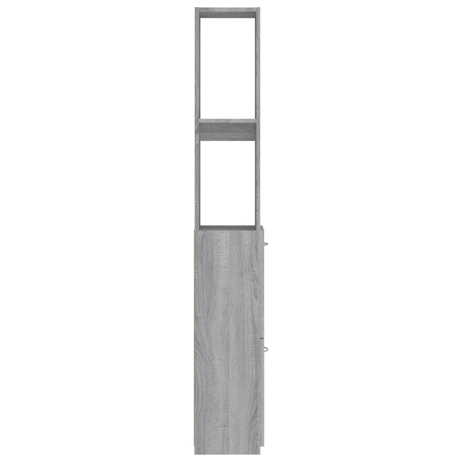 Badkamerkast 25X26,5X70Cm Bewerkt Hout Eikenkleur Grijs sonoma