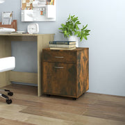 Rolkast 45x38x54 cm bewerkt hout gerookt eiken