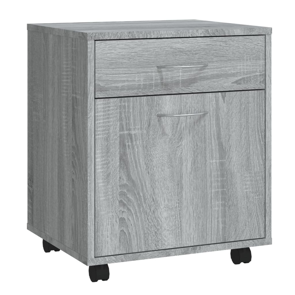 Kast verrijdbaar 45x38x54 cm bewerkt hout grijs sonoma eiken Grijs sonoma