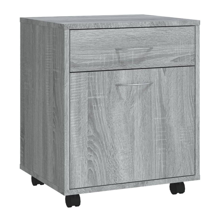 Kast verrijdbaar 45x38x54 cm bewerkt hout grijs sonoma eiken Grijs sonoma