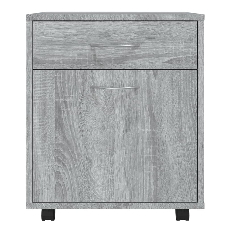 Kast verrijdbaar 45x38x54 cm bewerkt hout grijs sonoma eiken Grijs sonoma