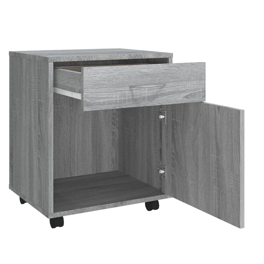 Kast verrijdbaar 45x38x54 cm bewerkt hout grijs sonoma eiken Grijs sonoma