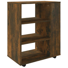 Kast Verrijdbaar 60X35X75 Cm Bewerkt Hout Kleurig Gerookt eiken