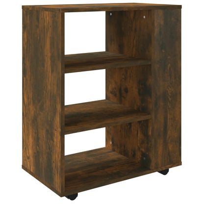 Kast Verrijdbaar 60X35X75 Cm Bewerkt Hout Kleurig Gerookt eiken