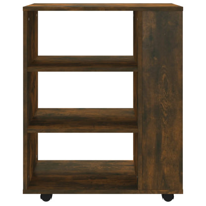Kast Verrijdbaar 60X35X75 Cm Bewerkt Hout Kleurig Gerookt eiken