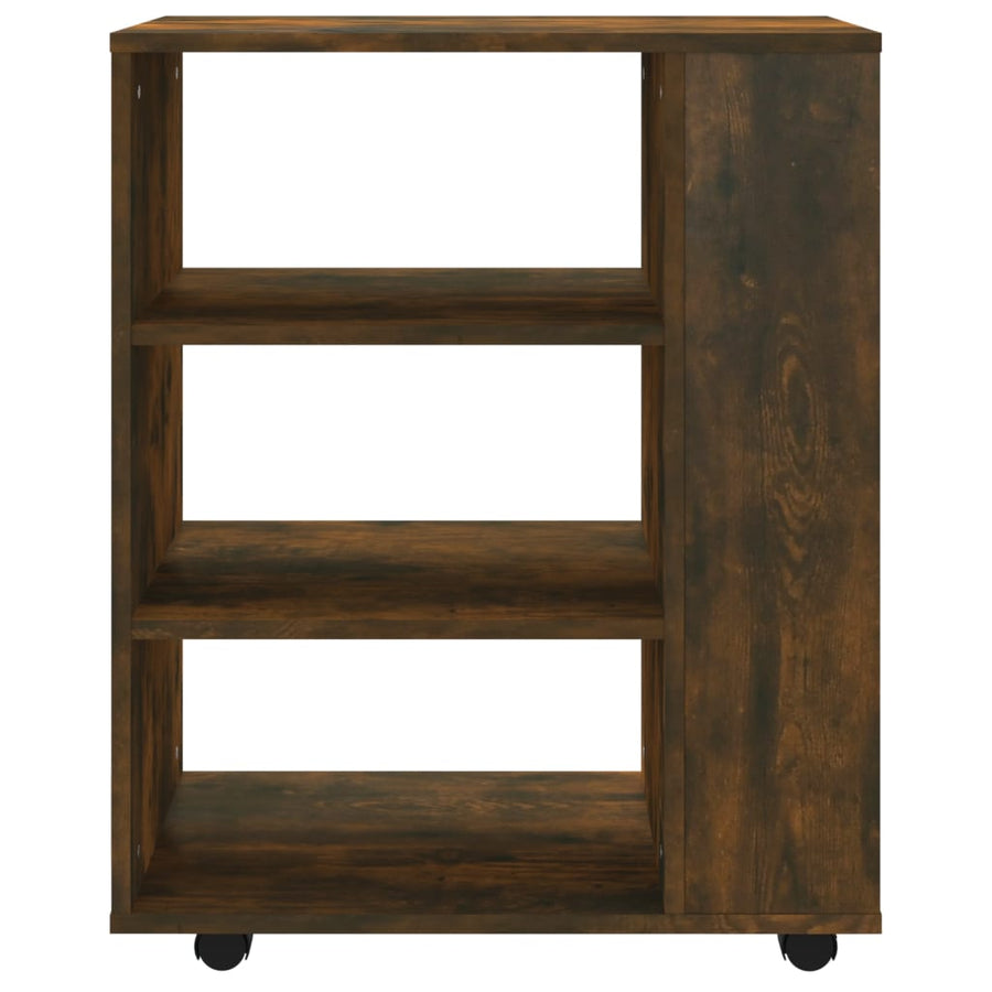 Kast Verrijdbaar 60X35X75 Cm Bewerkt Hout Kleurig Gerookt eiken