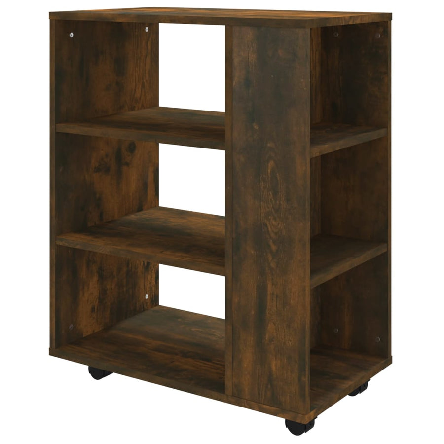 Kast Verrijdbaar 60X35X75 Cm Bewerkt Hout Kleurig Gerookt eiken