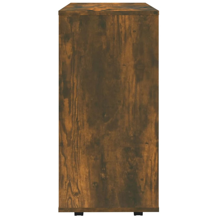 Kast Verrijdbaar 60X35X75 Cm Bewerkt Hout Kleurig Gerookt eiken