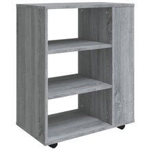 Kast Verrijdbaar 60X35X75 Cm Bewerkt Hout Eiken Grijs sonoma
