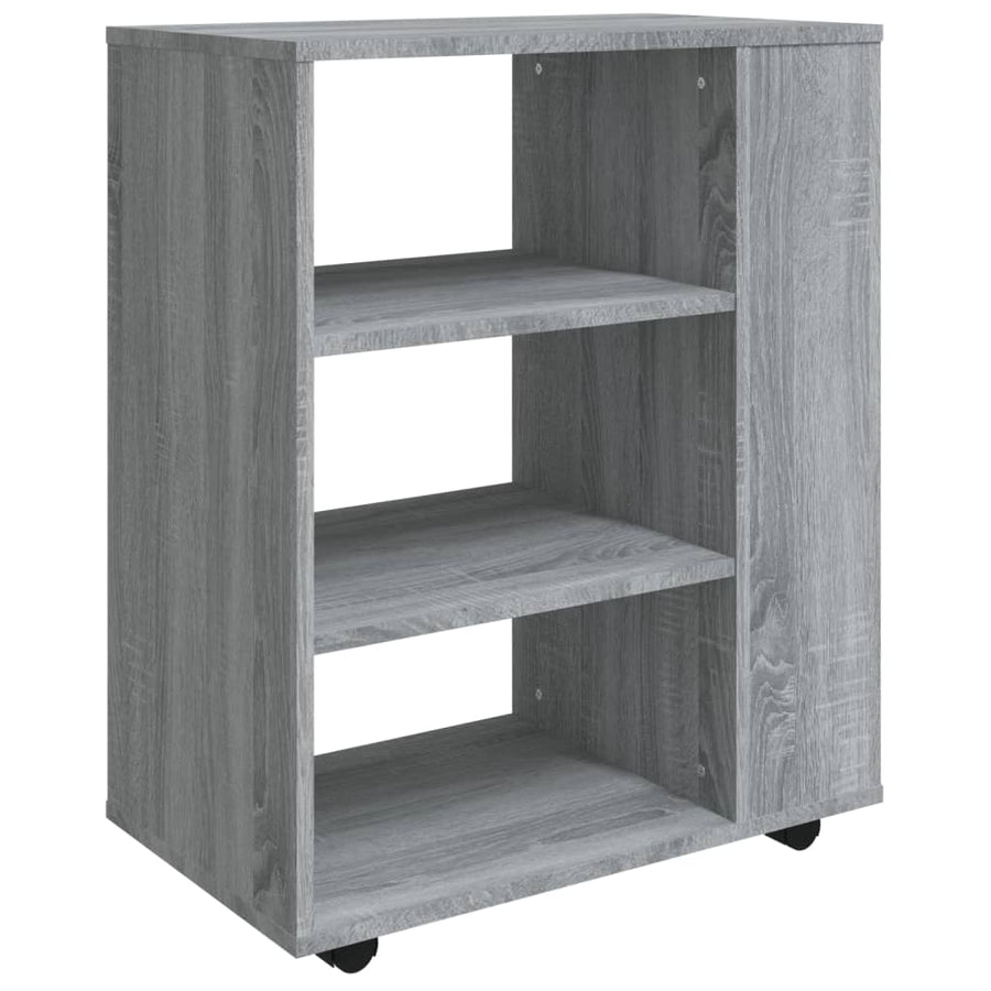 Kast Verrijdbaar 60X35X75 Cm Bewerkt Hout Eiken Grijs sonoma