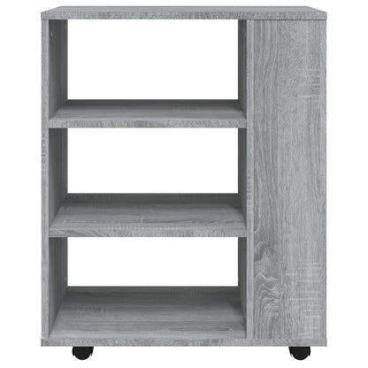 Kast Verrijdbaar 60X35X75 Cm Bewerkt Hout Eiken Grijs sonoma