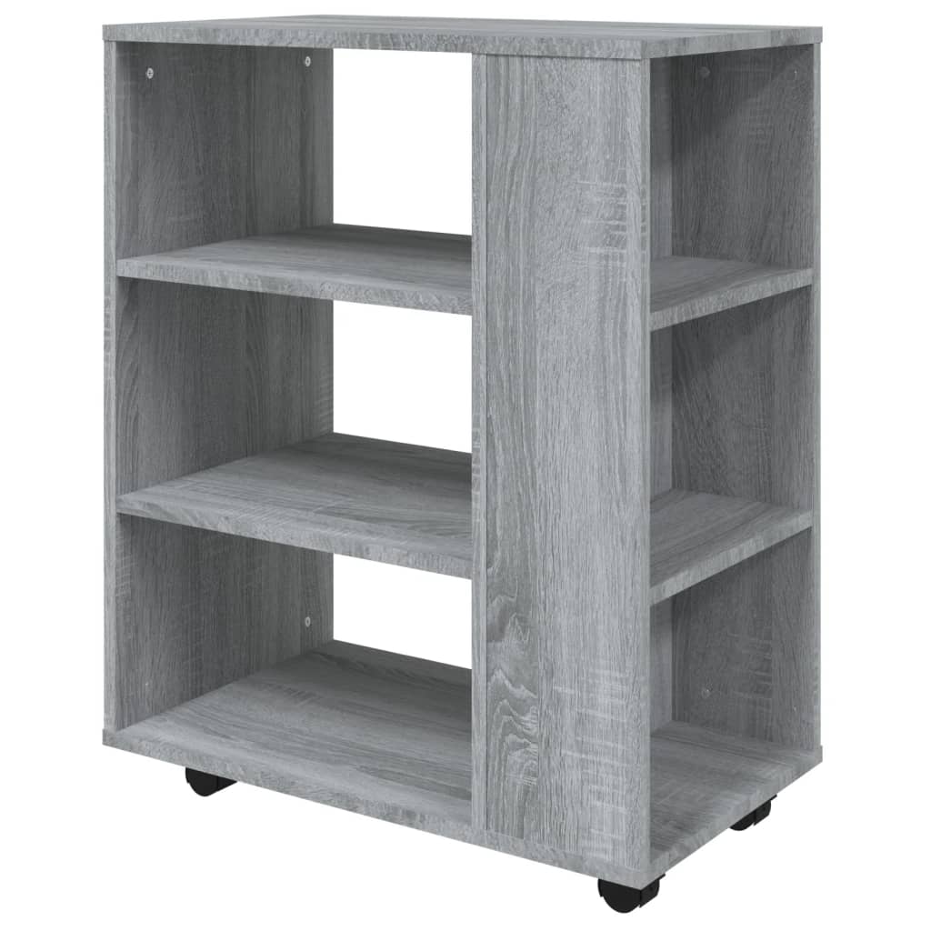 Kast Verrijdbaar 60X35X75 Cm Bewerkt Hout Eiken Grijs sonoma