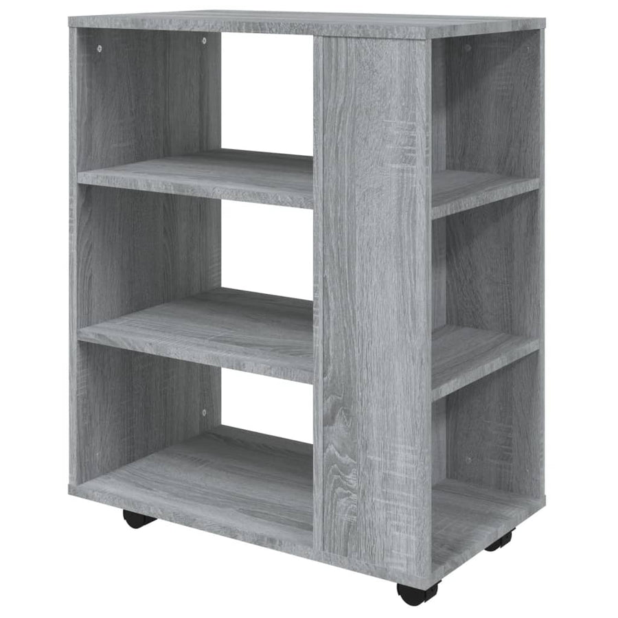 Kast Verrijdbaar 60X35X75 Cm Bewerkt Hout Eiken Grijs sonoma