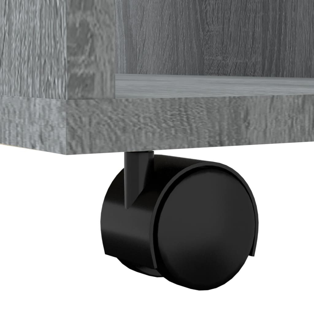 Kast Verrijdbaar 60X35X75 Cm Bewerkt Hout Eiken Grijs sonoma