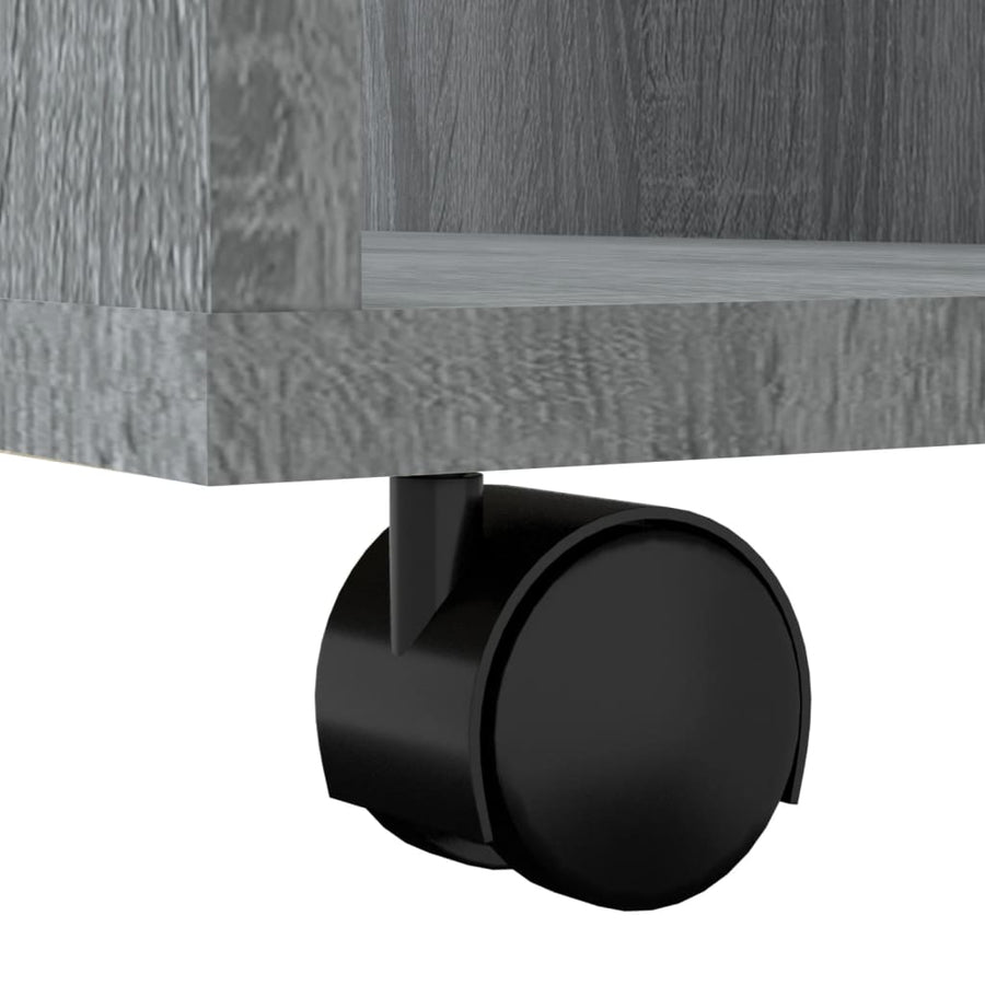 Kast Verrijdbaar 60X35X75 Cm Bewerkt Hout Eiken Grijs sonoma