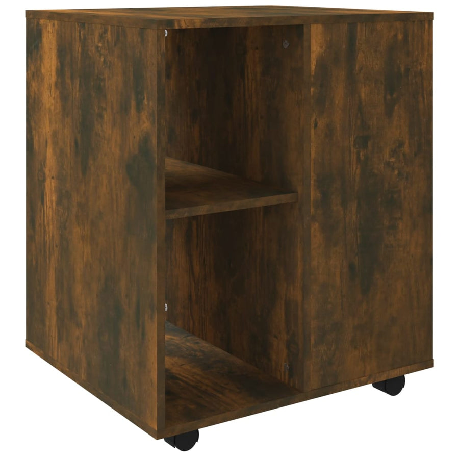 Kast Verrijdbaar 60X53X72 Cm Bewerkt Hout Gerookt Eikenkleurig 1