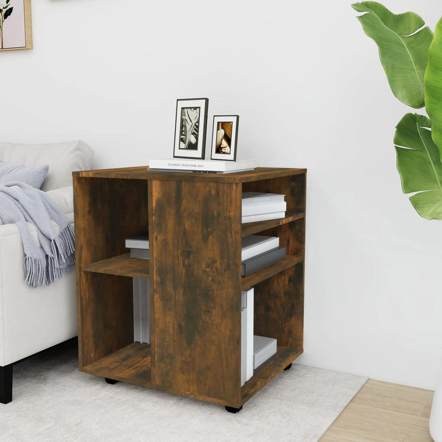 Kast Verrijdbaar 60X53X72 Cm Bewerkt Hout Gerookt Eikenkleurig 1
