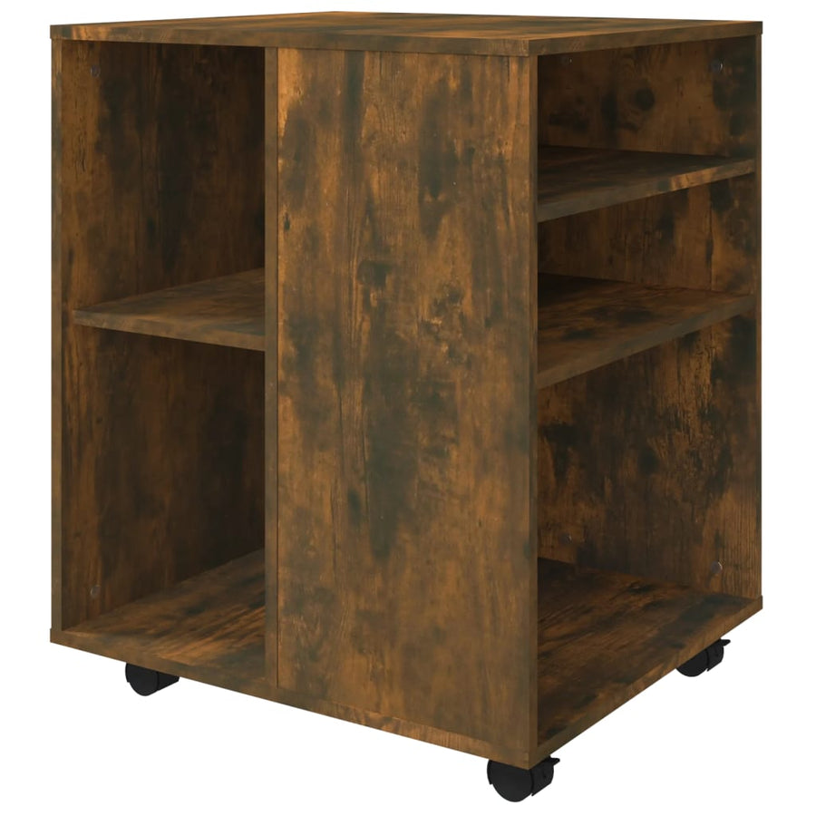Kast Verrijdbaar 60X53X72 Cm Bewerkt Hout Gerookt Eikenkleurig 1