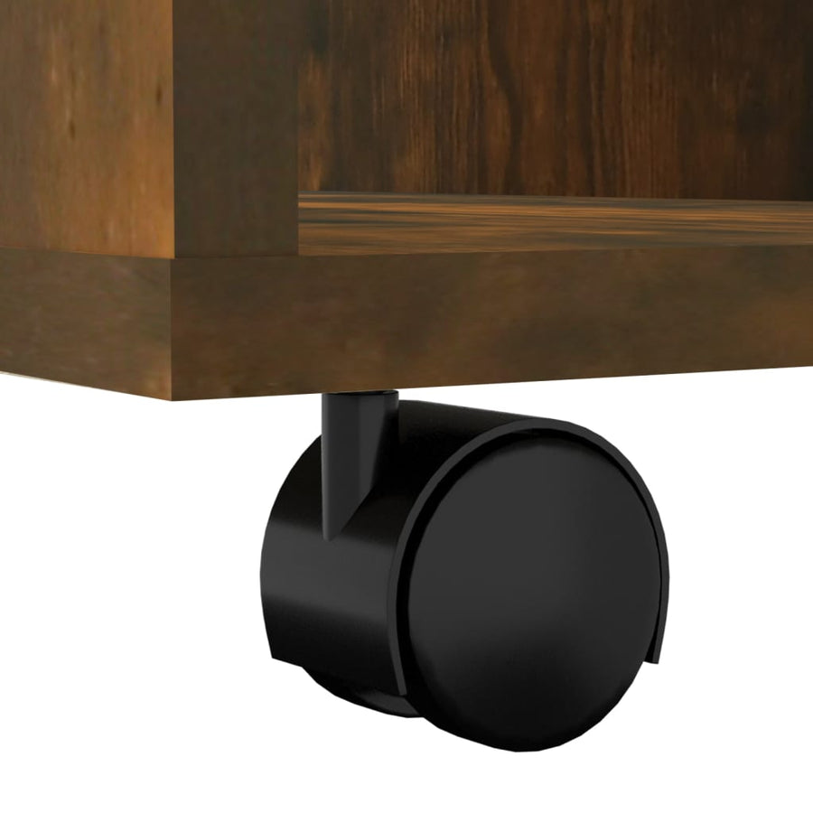Kast Verrijdbaar 60X53X72 Cm Bewerkt Hout Gerookt Eikenkleurig 1