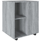 Kast Verrijdbaar 60X53X72 Cm Bewerkt Hout Eiken Grijs sonoma