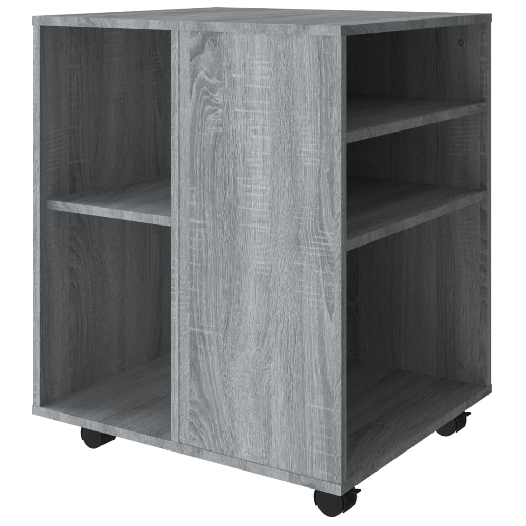 Kast Verrijdbaar 60X53X72 Cm Bewerkt Hout Eiken Grijs sonoma