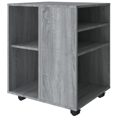 Kast Verrijdbaar 60X53X72 Cm Bewerkt Hout Eiken Grijs sonoma