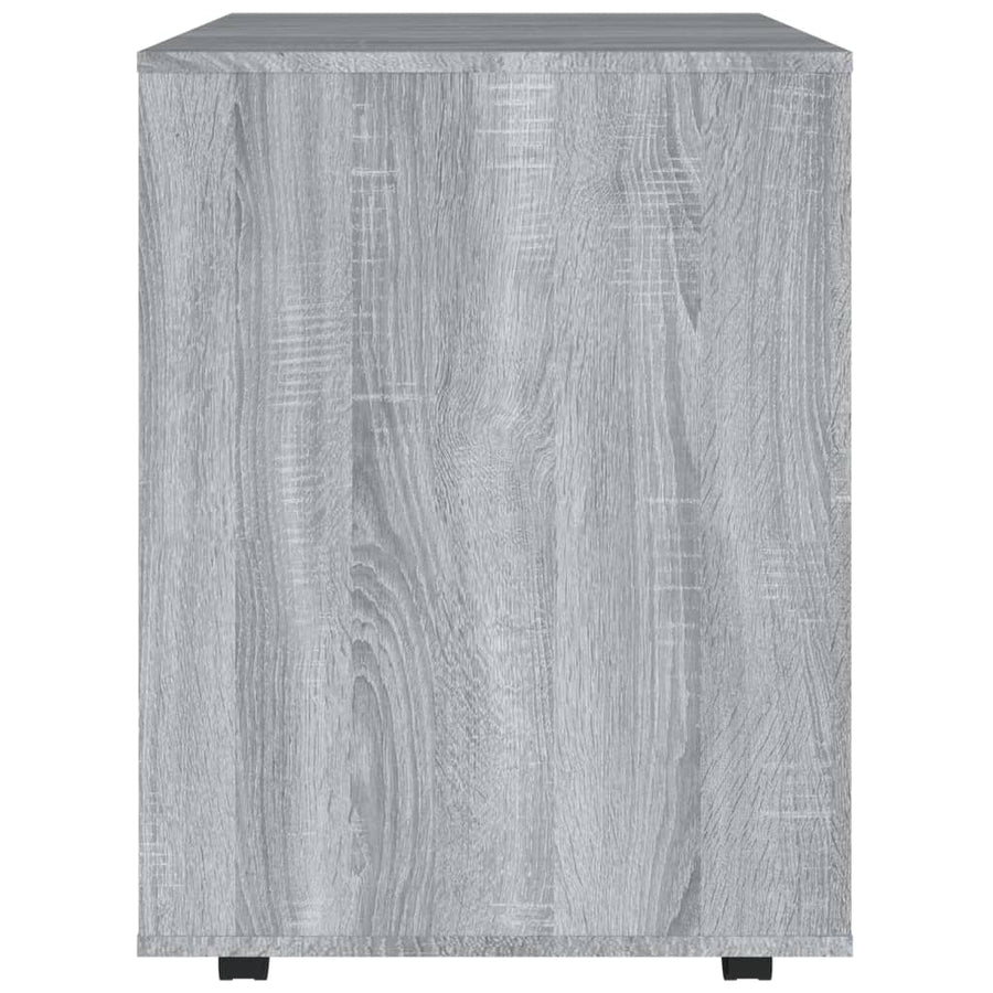 Kast Verrijdbaar 60X53X72 Cm Bewerkt Hout Eiken Grijs sonoma
