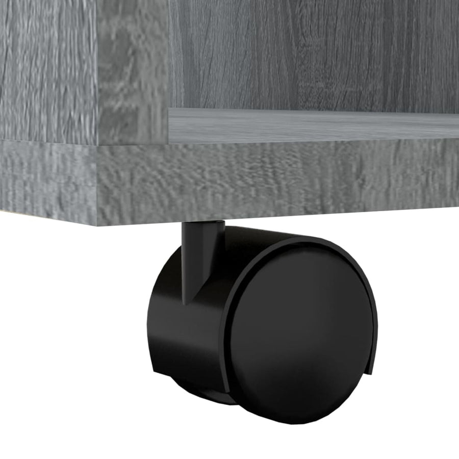 Kast Verrijdbaar 60X53X72 Cm Bewerkt Hout Eiken Grijs sonoma