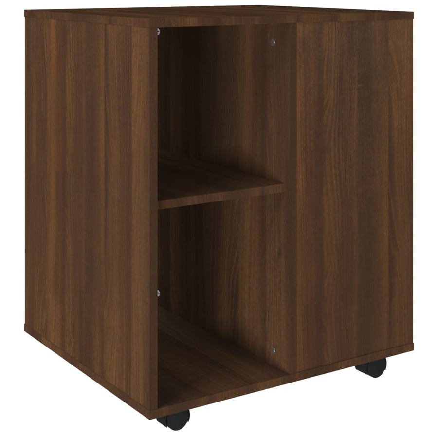 Kast Verrijdbaar 60X53X72 Cm Bewerkt Hout Bruineikenkleurig bruin eikenkleur