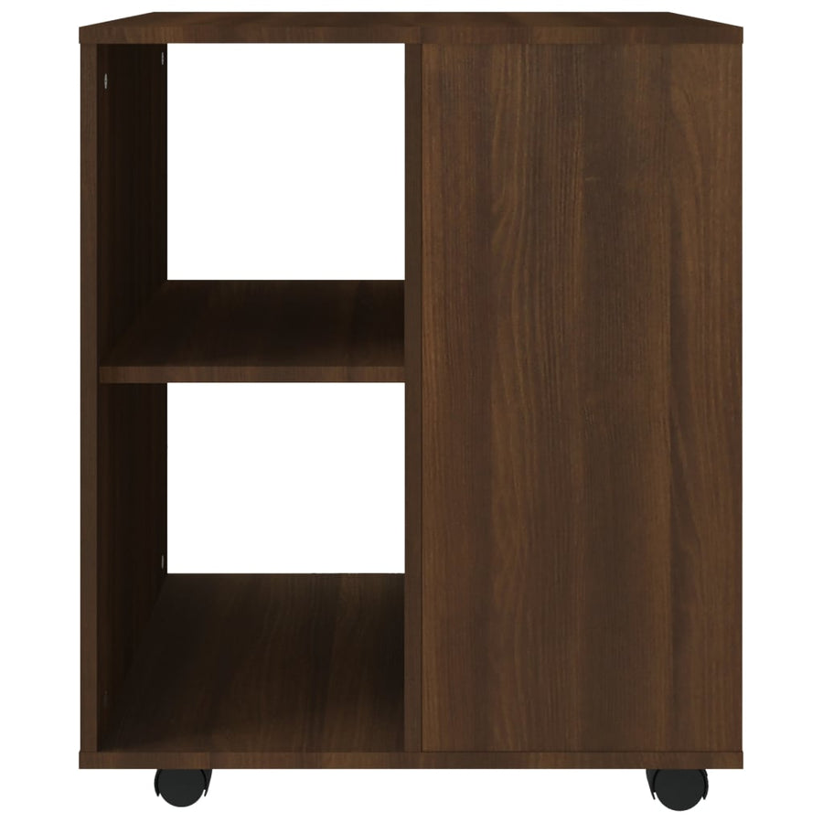 Kast Verrijdbaar 60X53X72 Cm Bewerkt Hout Bruineikenkleurig bruin eikenkleur