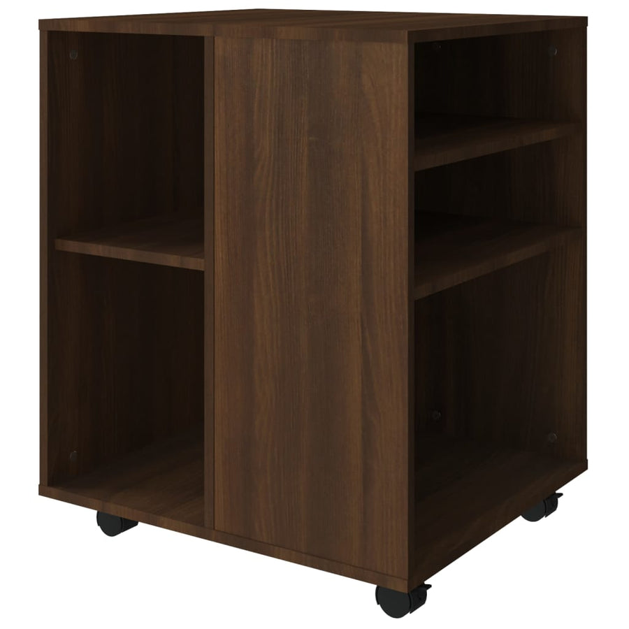 Kast Verrijdbaar 60X53X72 Cm Bewerkt Hout Bruineikenkleurig bruin eikenkleur