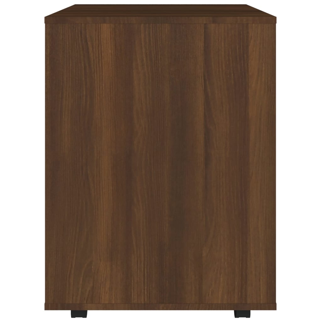 Kast Verrijdbaar 60X53X72 Cm Bewerkt Hout Bruineikenkleurig bruin eikenkleur