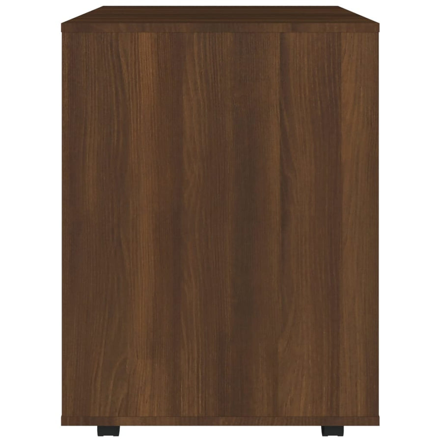 Kast Verrijdbaar 60X53X72 Cm Bewerkt Hout Bruineikenkleurig bruin eikenkleur