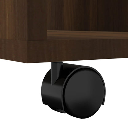 Kast Verrijdbaar 60X53X72 Cm Bewerkt Hout Bruineikenkleurig bruin eikenkleur