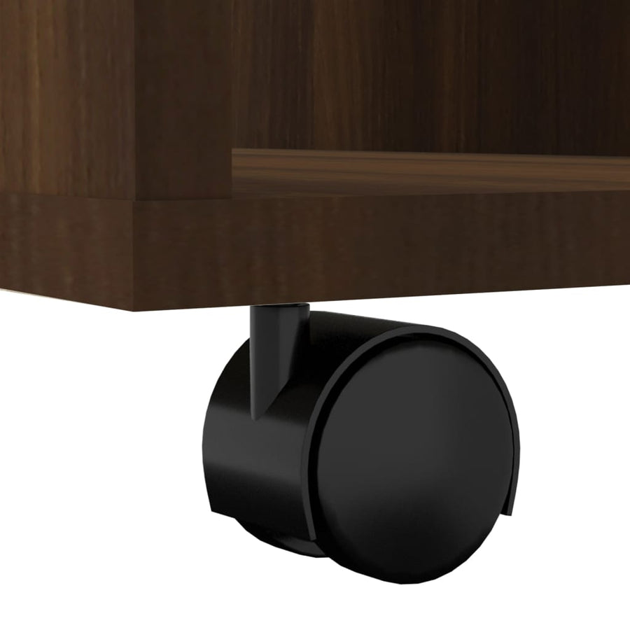 Kast Verrijdbaar 60X53X72 Cm Bewerkt Hout Bruineikenkleurig bruin eikenkleur