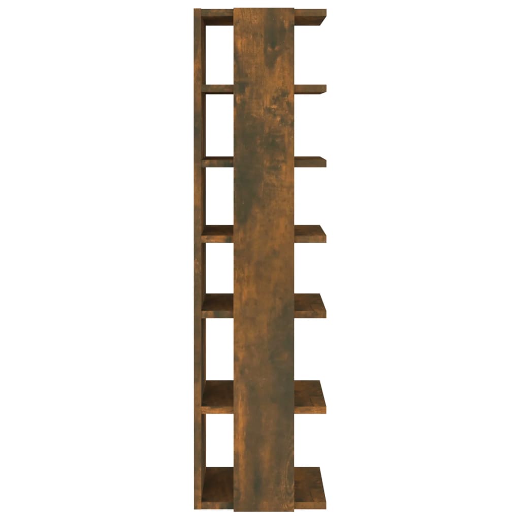 Schoenenrek 27,5x27x102 cm bewerkt hout gerookt eikenkleurig Gerookt eiken