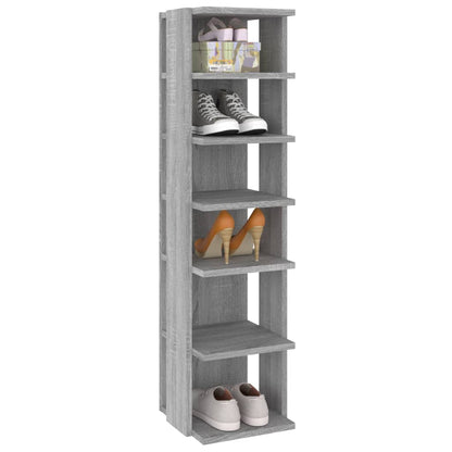 Schoenenrek 27,5x27x102 cm bewerkt hout grijs sonoma 1 Grijs sonoma