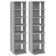 Schoenenrekken 2 st 27,5x27x102 cm bewerkt hout grijs sonoma 1 2 Grijs sonoma