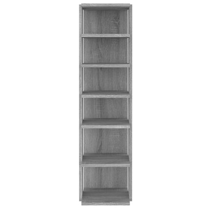 Schoenenrekken 2 st 27,5x27x102 cm bewerkt hout grijs sonoma 1 2 Grijs sonoma