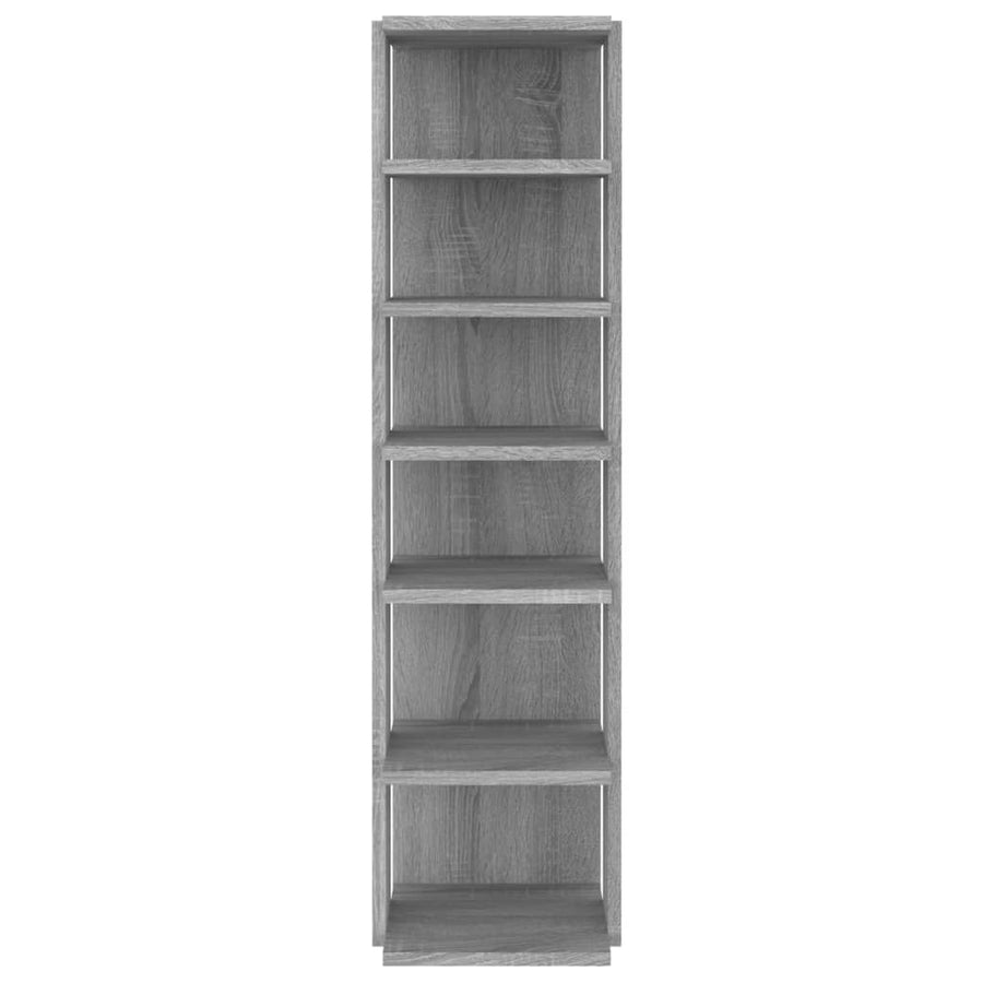 Schoenenrekken 2 st 27,5x27x102 cm bewerkt hout grijs sonoma 1 2 Grijs sonoma