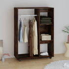 Wardrobe 80x40x110 cm treated smoked oak wood