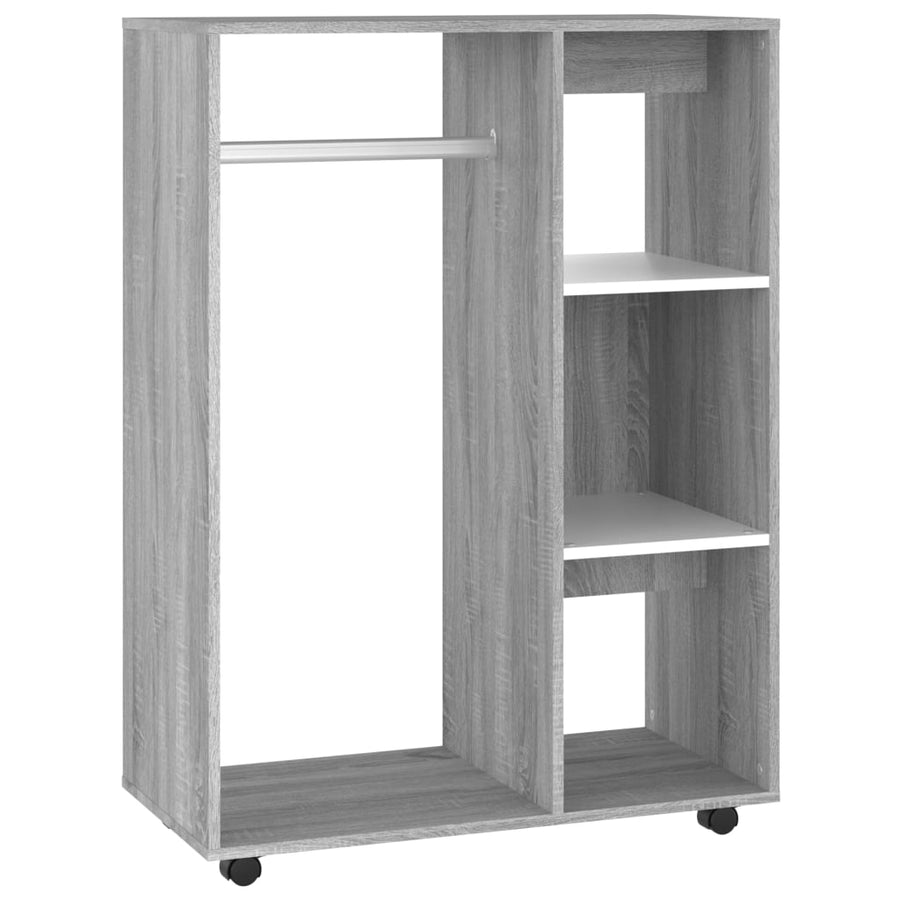 Kledingkast 80X40X0 Cm Bewerkt Hout Eikenkleurig Grijs sonoma