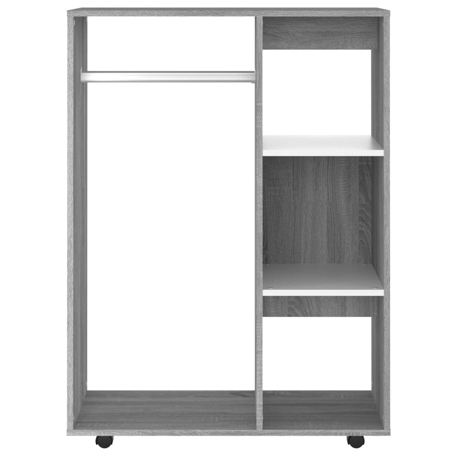 Kledingkast 80X40X0 Cm Bewerkt Hout Eikenkleurig Grijs sonoma