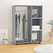 Kledingkast 80x40x110 cm grijs sonoma eiken