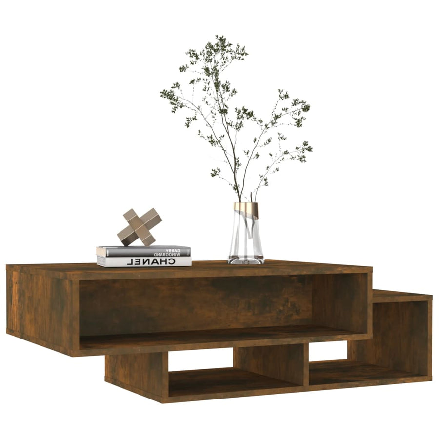 Salontafel 05X55X32 Cm Bewerkt Hout Kleurig Gerookt eiken