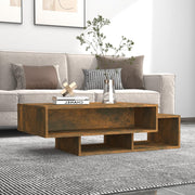 Salontafel 105x55x32 cm bewerkt hout gerookt eiken