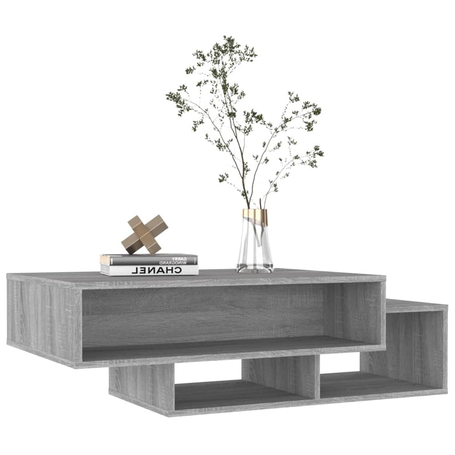 Salontafel 05X55X32 Cm Bewerkt Hout Eikenkleurig Grijs sonoma