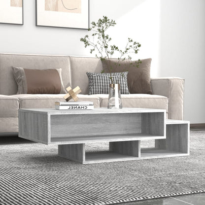 Salontafel 05X55X32 Cm Bewerkt Hout Eikenkleurig Grijs sonoma