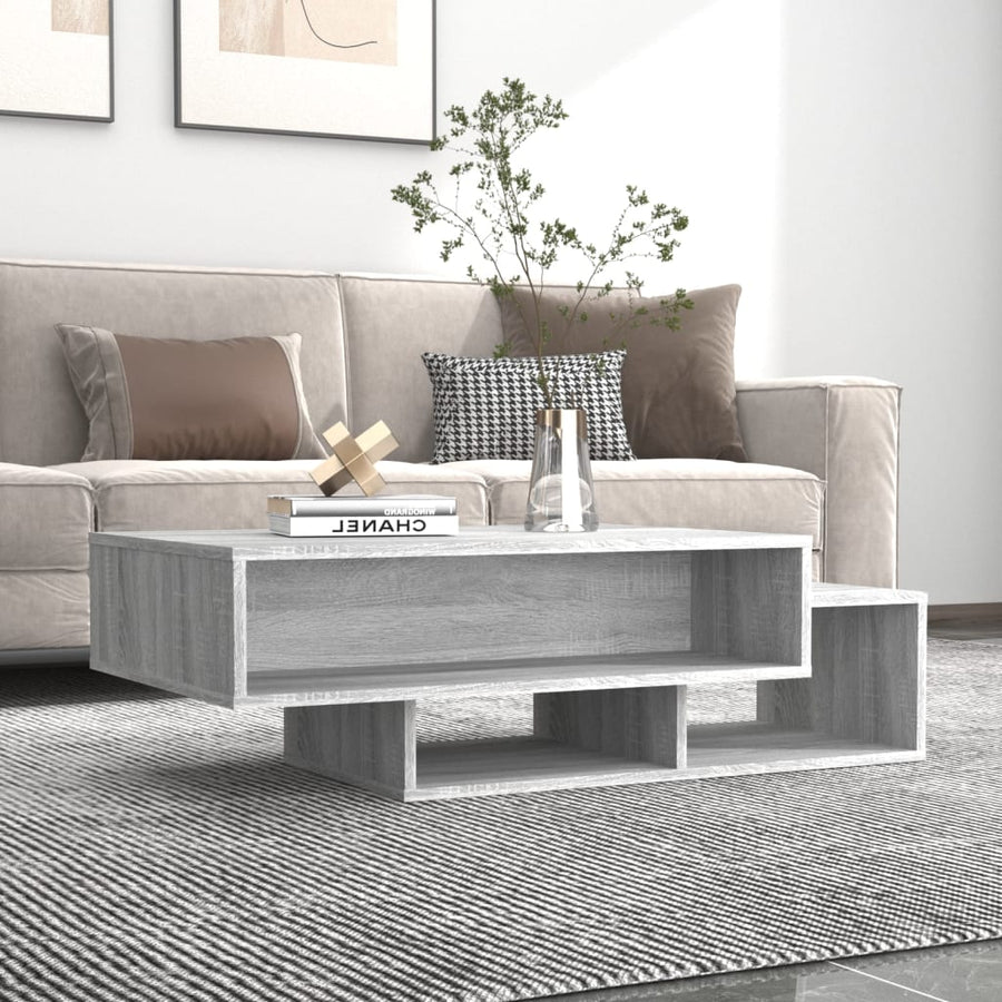 Salontafel 05X55X32 Cm Bewerkt Hout Eikenkleurig Grijs sonoma