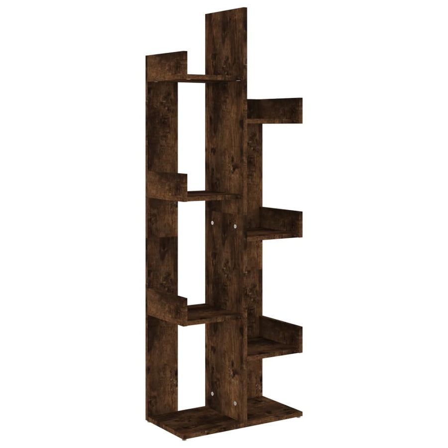 Boekenkast 48X25,5X40 Cm Bewerkt Hout Kleurig Gerookt eiken